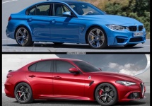 Noua Alfa Romeo Giulia Quadrifoglio Verde este comparată în imagini cu BMW M3