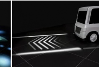 Mitsubishi a dezvoltat un sistem de semnalizare cu proiectoare pentru vehicule, care avertizează pietonii şi şoferii