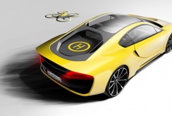 Rinspeed dezvăluie un concept de vehicul sportiv autonom; vine și cu o dronă la pachet
