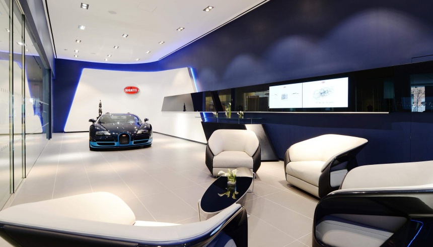 Interiorul reprezentanţei Bugatti din New York (Zona Manhattan) 