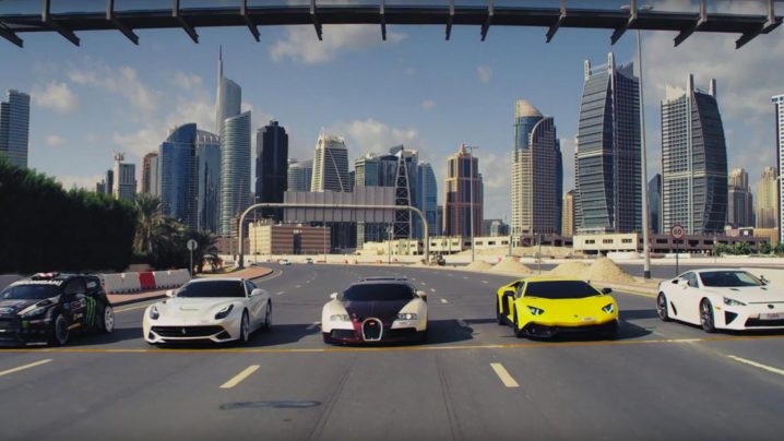 KEN-BLOCK-GYMKHANA-8-DUBAI-Ultimate-Exotic-Playground-sideways-drifting-tricks-Donut-drag-race-Veyron-Ferrari-F12-Lexus-LFA-Lamborghini-Aventador-AWD-Ford-Fiesta-5