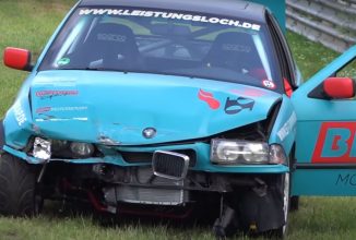 Un BMW Seria 3 E36 are de suferit serios când ratează o curbă la Nurburgring (Video)
