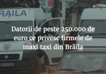 Datorii de peste 250.000 de euro ce privesc firmele de maxi taxi din Brăila; Iată cum s-a ajuns la această situație