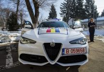 Poliția Rutieră Ilfov are de astăzi în flota de mașini un bolid Alfa Romeo Giulia Veloce; atinge 100 km/h în 5.2 secunde și vine cu 280 CP sub capotă